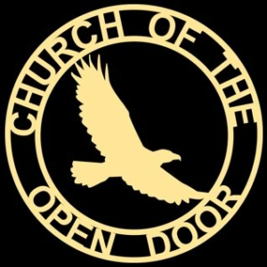 Church of the Open Door logo on black background